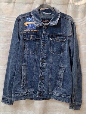 Members Only Space Jam Legacy Looney Tunes Denim Trucker Jacket NWOT Sz L